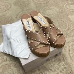 Like new Jimmy Choo ballet pink wedges